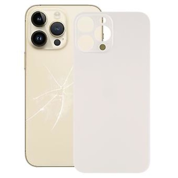 Enkel erstatningsglass bakdeksel for batteri til iPhone 14 Pro Max (Gull)