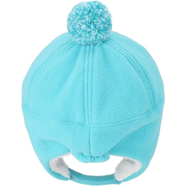 Toddler Boys Vinter Hat med Øreklapper Baseball Cap Visor Aqua Fl