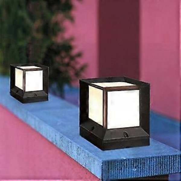 IP55 Vandtæt Aluminium LED Hegn Lampe Have Landskab Græsplæne Lanterne Udendørs Bordlampe Søjle Villa Portstolpe Lys