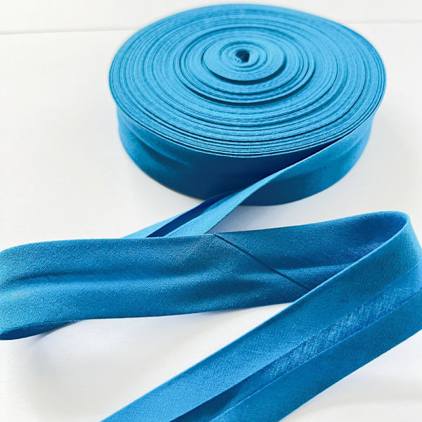 Blågrön 2cm fållning polyester bomullskant band kläder Ac