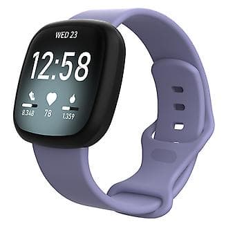 For Fitbit Versa 3 / Sense Silikon Armbånd Størrelse: L (Lilla)