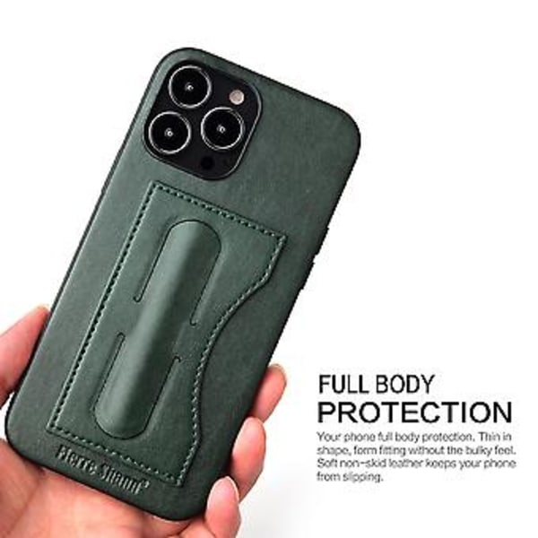 Fierre Shann Holder PU-fodral för iPhone 15 Plus (Grön)