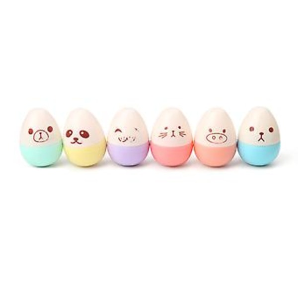 6 stk. Mini egg-lignende merkepenner for planlegger, kalender, utklippsbok, DIY-dekorasjon (2)