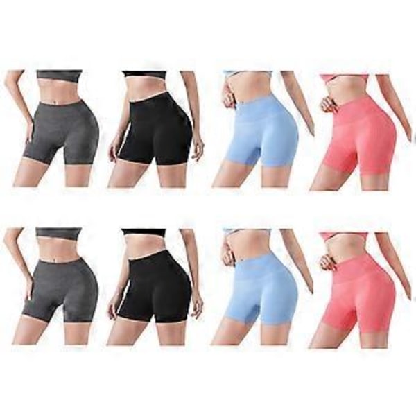 Helt nya träningsshorts för rumplyft, formande underkläder, yogakläder, löparshorts (L-XL Mörkgrå)