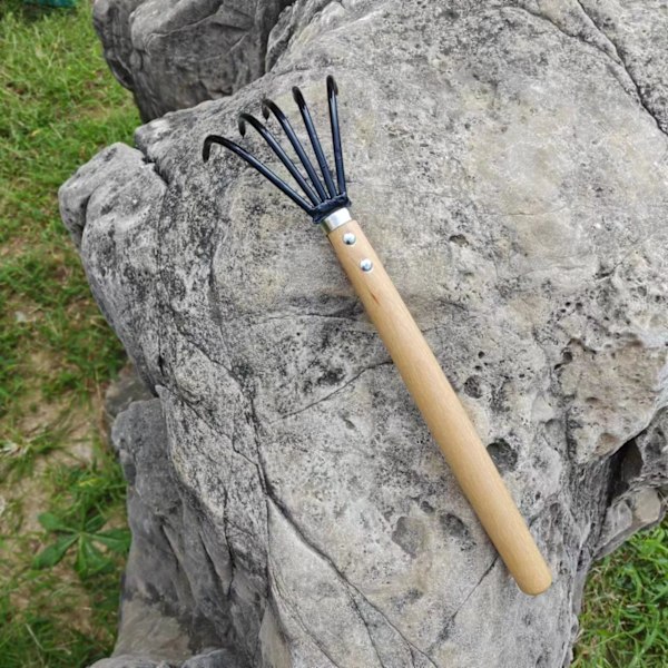 Langt håndtak, 27 cm for graving av jord og blader, skjell, sjømat