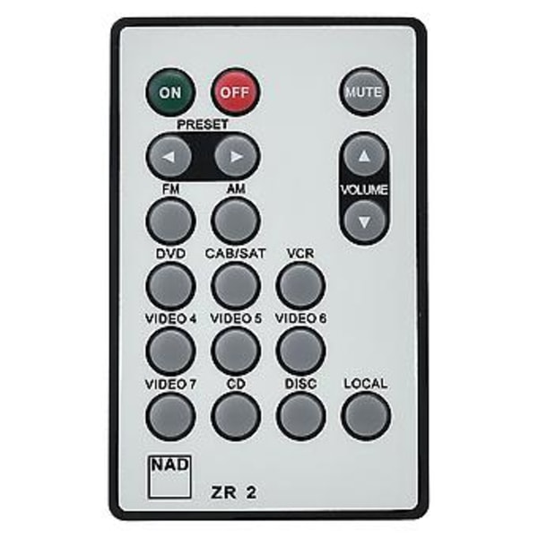Zr 2 Zr2 För Nad Zone 2 Ljud Stereo AV Receiver Fjärrkontroll T175 T773