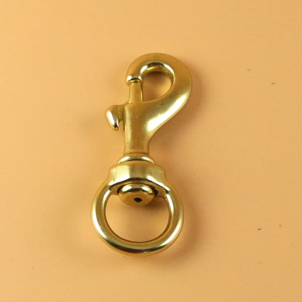 Solid Messing Enkelt Ende Hook Snap Eye Bolt Swivel Clip Buckle for