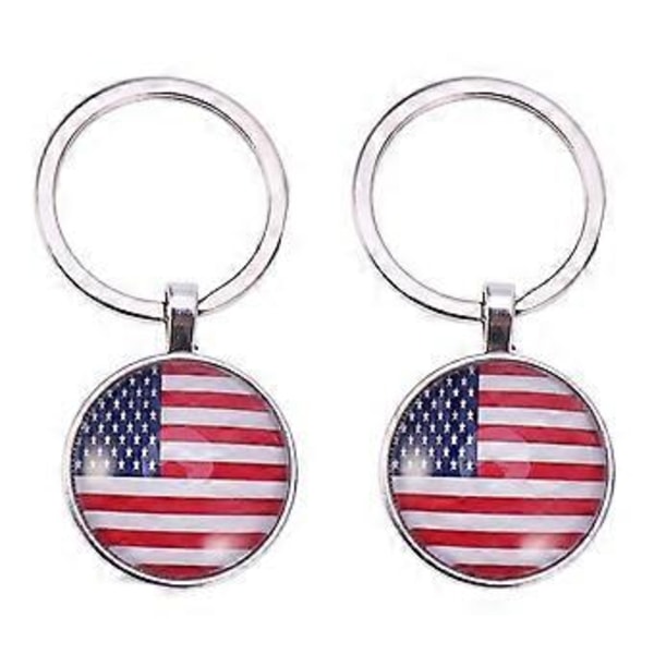 2 kpl Yhdysvaltain lippu USA Lippu Avaimenperä Isänmaallinen Avaimenperä Amerikan Lippu Avaimenperä USA Lippu Avaimenperä