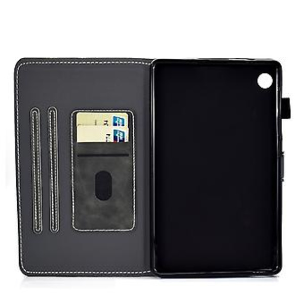 Lehmännahka-tekstuurista PU-tablettikuori Samsung Galaxy Tab A9+:lle (Harmaa)