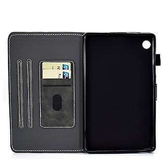 Tabletskydd i PU-läder med ko-hudsmönster för Samsung Galaxy Tab A9+ (Grå)
