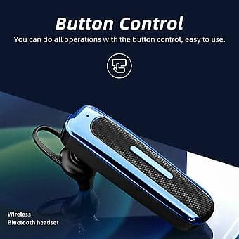 Bluetooth 5.0 Ørepropp Kjøring Lastebilsjåfør Trådløst Headset Ørepropper Støyreduserende (Hvit Blå)
