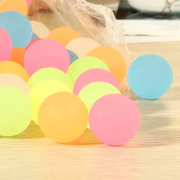 100 lysende hoppende bolde (tilfældig farve), gummibold til børn