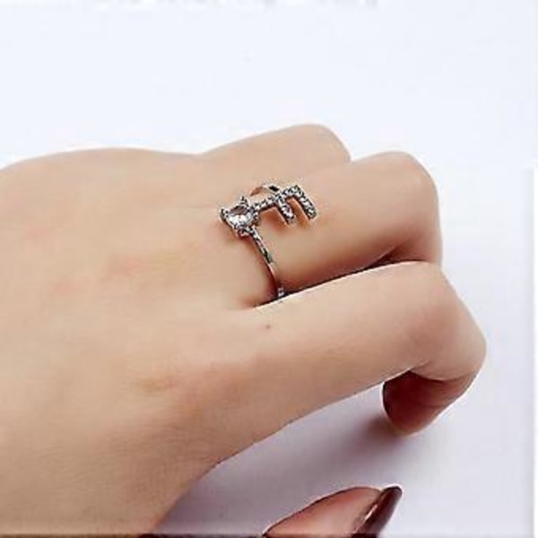 Fingerringar enkelhet engelska bokstäver ringar mode smycken knogringar (Y Guld)
