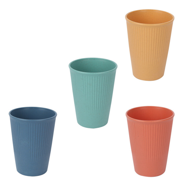 4 stk. 300 ml ubrydelige kopper, genanvendelige plastikkopper, bærbare C