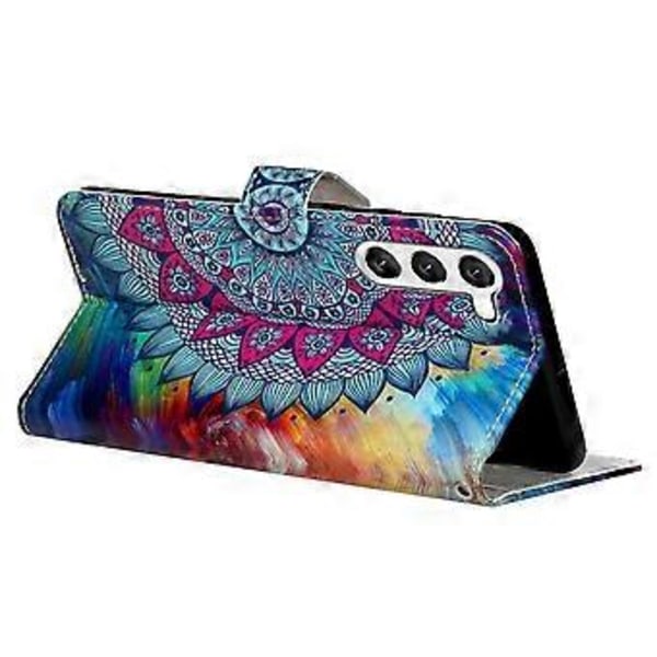 Mobilfodral för Samsung Galaxy S24 med Mönstertryck i Läder, Plånboksdesign, Stativfunktion (Stil G)