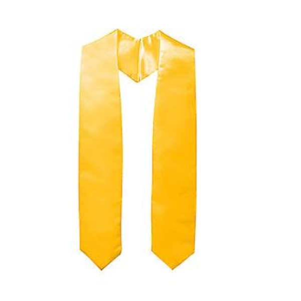 Unisex Women Men Adult Plain Graduation Stole Sash 60"( Yellow)