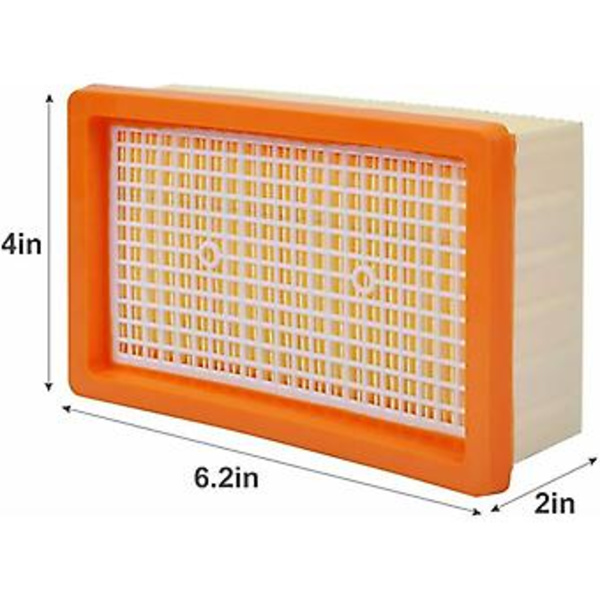 Sæt med 2 flade foldede filtre kompatible med Kärcher MV4 / MV5 / MV6 / WD4 / WD5 / WD6 multifunktionelle støvsugere.