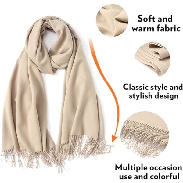 Scarf Women Men Faux Cashmere Shawl Wrap Autumn Winter Wedding Sh