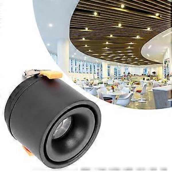 AC86-265V 5W Sort COB Loftslampe Downlight Forsænket Lampe til Væg Stue Indendørs