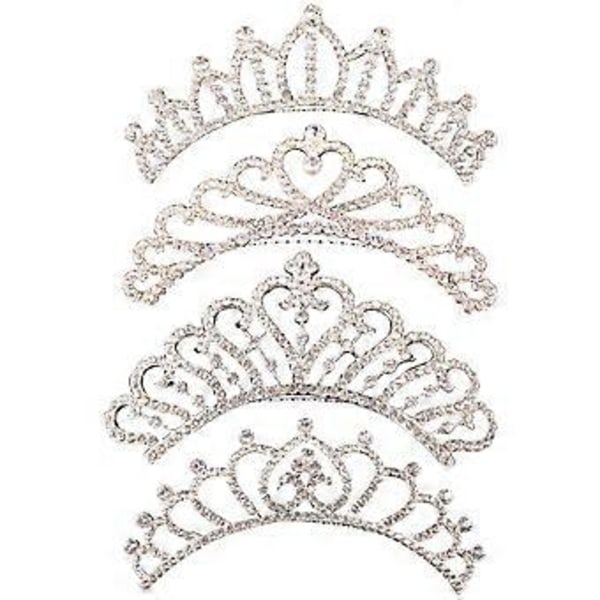 Mini Prinsesskrona Kam Rhinestone Barnkam Glittrande Pärla Huvudbonad Födelsedagshårprydnad Dekorativa Håraccessoarer för Flickor (stil 10)