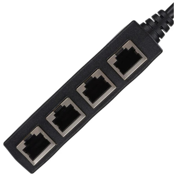 1 til 4 Port RJ45 Splitter Adapter Jevn Overføring Utmerket Tilkobling Nettverkskabel Adapter