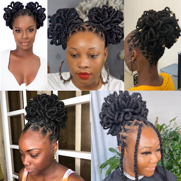 Afro Puff Hårsvans med Snodd för Svarta Kvinnor Kort Hårsvans Hög