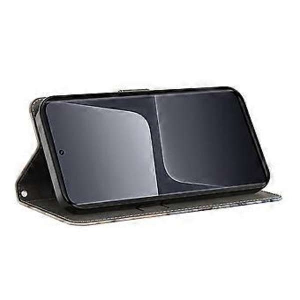 Flipfodral i PU-läder för Xiaomi Redmi Note 12 4G med 3D-mönstertryck, plånboksfunktion och stativ (Stil H)