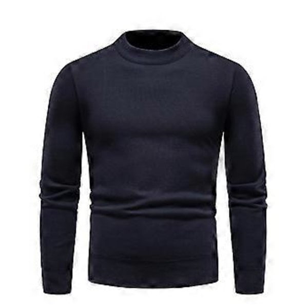 Höst Vinter Herrtröjor O-ringad Tröja Mode Slim Fit d Co/YY(4XL Marinblå)