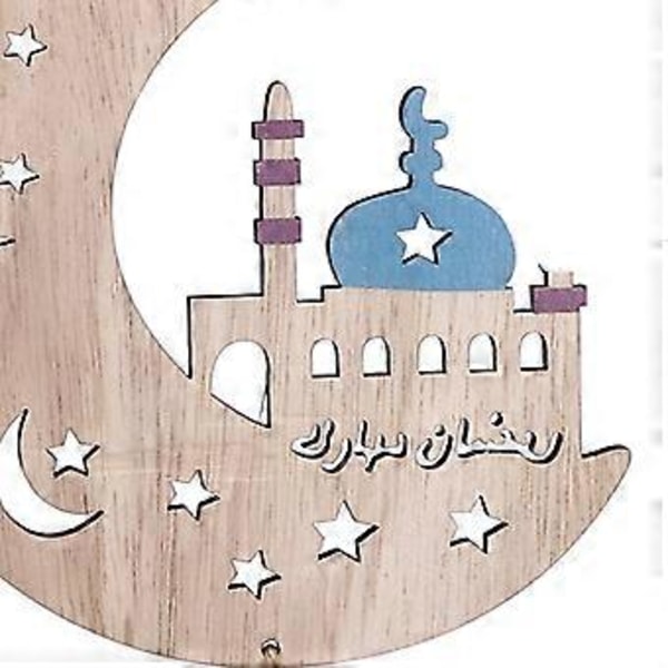2 kpl Kuu Eid Ripustuskoriste Eid Al-Fitr Koristeet Riipus Käsityöt Kotiin