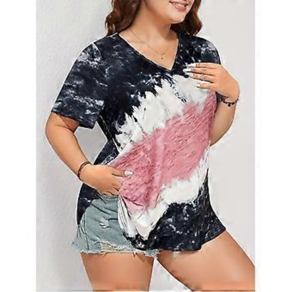 Toppe Forår og Sommer Nyt Mode Kortærmet T-shirts til Kvinder (2XL)