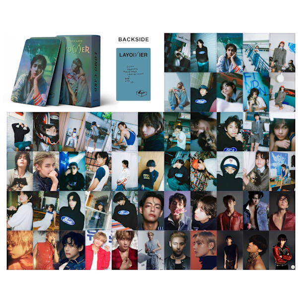 55 st Bangtan Boys V Kim Taehyung fotokort BTS Kim Tae hyung Lomo-kort BTS Kim Tae hyung Solo Lay