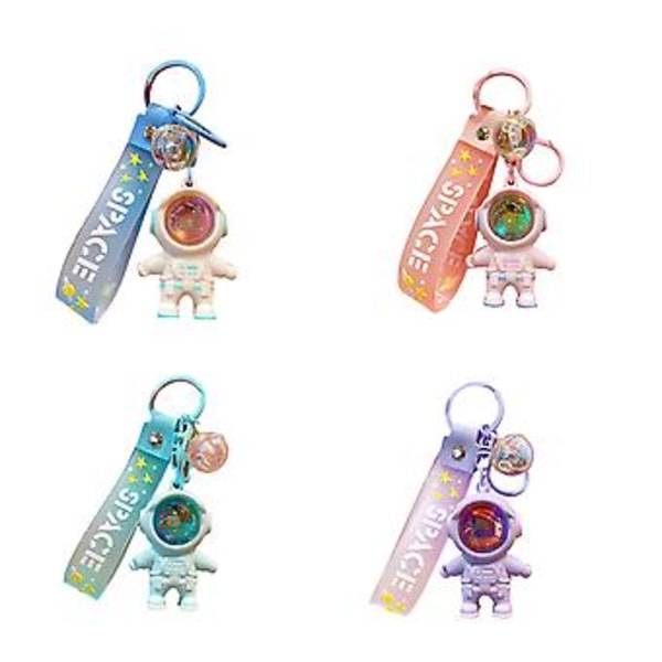 Cool Keychains Astronaut Nøglering med Solnedgangslys, Astronaut Søde Nøgleringe Vedhæng (Lilla)