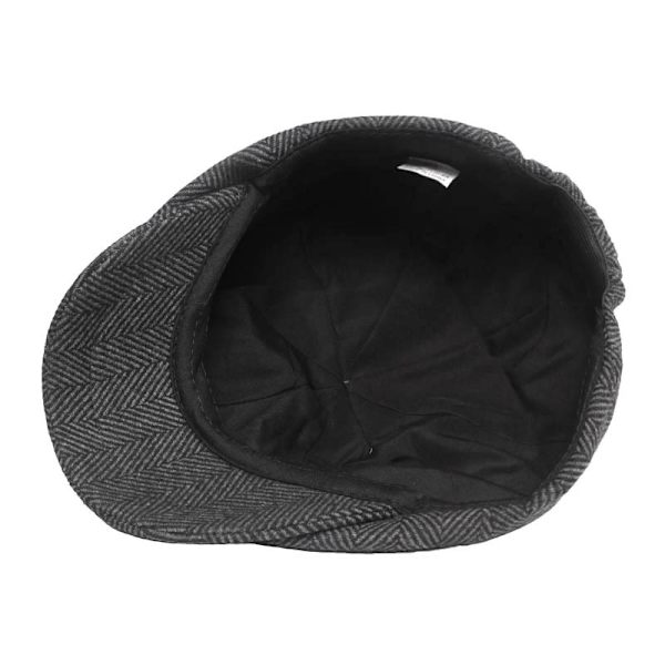 Mörkgrå, pojke hatt platt hatt, tweed Gatsby hatt Ivy irländsk hatt herr