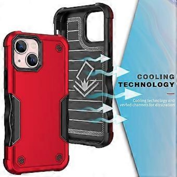 Hård PC + Mjuk TPU Halkskyddande Bakstycke för iPhone 15
