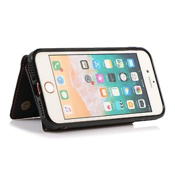 Tre-faldigt Läderfodral för iPhone SE 2020 / 8 / 7