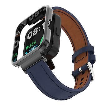 Läderarmband för Xiaomi Redmi Watch 2 (Mörkblå)