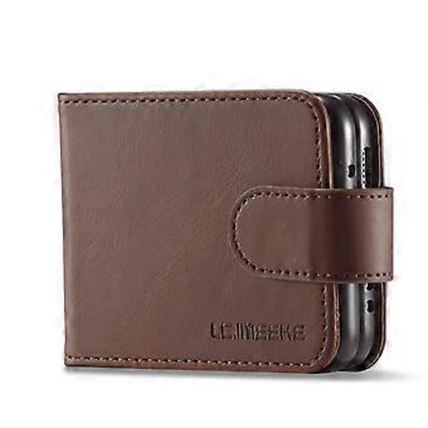 LC.IMEEKE Kalveskinnsmønstret PU-etui for Samsung Galaxy Z Flip4 5G