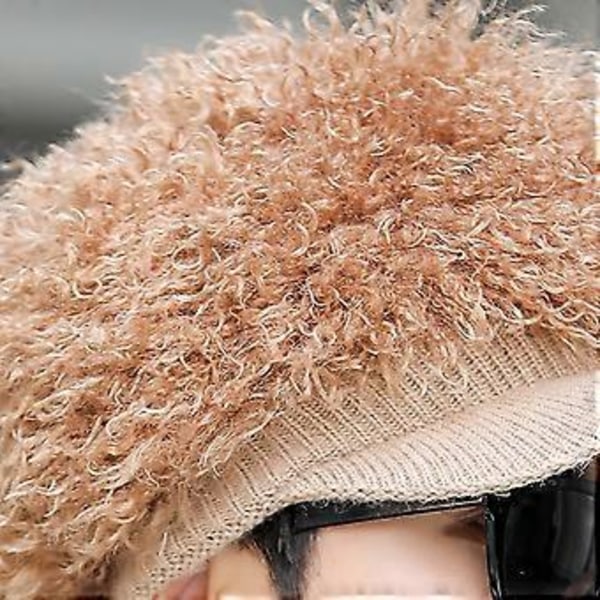 Härlig Modehatt Vardag Ledighet Hatt Party Rolig Hatt Polyester Stickad Hatt för Värme och Stil i Kallt Väder Beige( Beige)