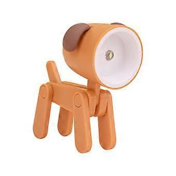 Söpö Lemmikin Yövalo Kannettava Korkealaatuinen Mini Puhelinpidike Muovinen Luova Lahja Silmiä Suojaava LED Pöytävalaisin (Oranssi)