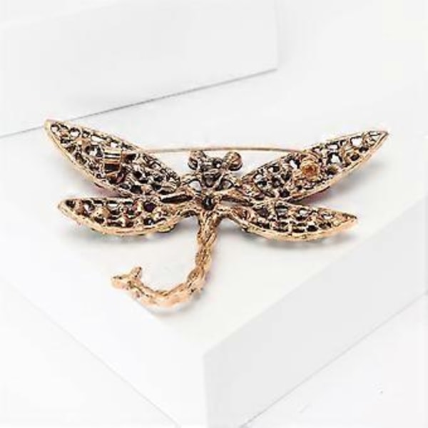 Håliga trollsländor Brosch Legering Grön Färgstark Retro Stil Portabel för Daglig Användning för Elegant Outfit Förbättring Färg(Färg)