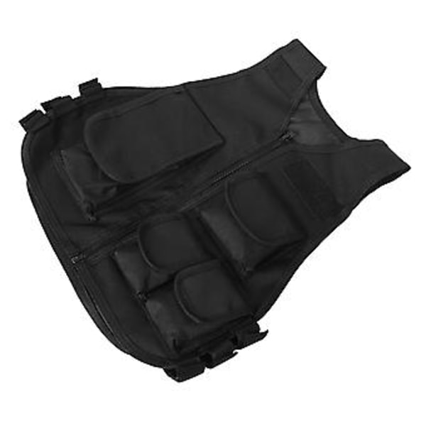 Børne Vest Militær Camouflage Vest til Udendørs Lege (Sort Voksen)