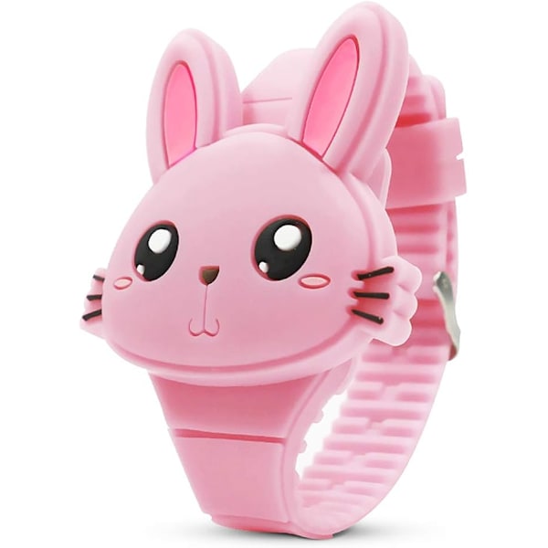 Børneure, Pigers Ur Digital Sød Form LED Mode Silicone Ba
