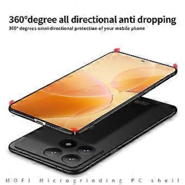 Frostet PC-etui til Xiaomi Poco F6 Pro (Sort)