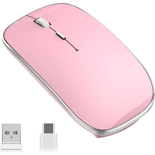 Trådlös Uppladdningsbar Slim Silent Mouse 2.4G Portable Mobile Opti