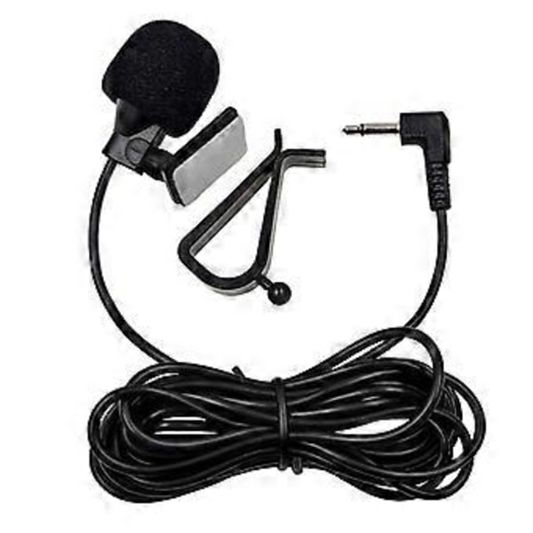 Mikrofon Mic 3,5 mm Jack Lang Kabelmontering for Alle Bilstereo/Mono CD DVD (2-polet mono 2,5 mm albue)