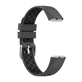 For Fitbit Luxe Silikonrem (Antrasitt Svart)