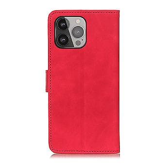 KHAZNEH Retro Nahkainen Kotelo iPhone 13 Pro Maxille (Punainen)