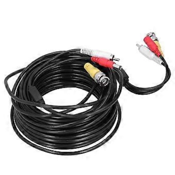 Kannettava CCTV-kaapeli 3-in-1 video-, ääni- ja virtajohto BNC+RCA+DC-liittimellä DVR-valvontajärjestelmään (10m 32.8ft)