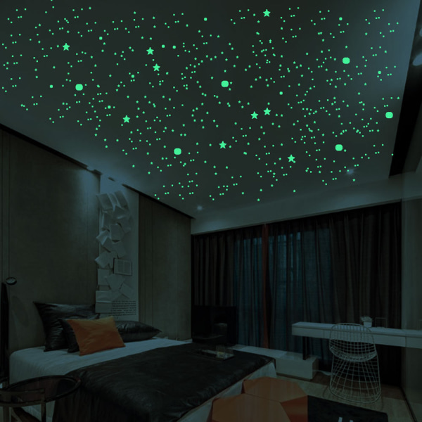 Glow in The Dark Stars Stickers Décor pour Plafond 413 Pcs Réal