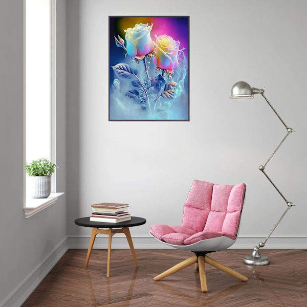 Diamantmaleri kunst kit, træmaleri billede 30 x 40 cm（J)